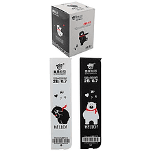 Грифель "Bear", 0.7 мм, 2B, 20 штук, ассорти