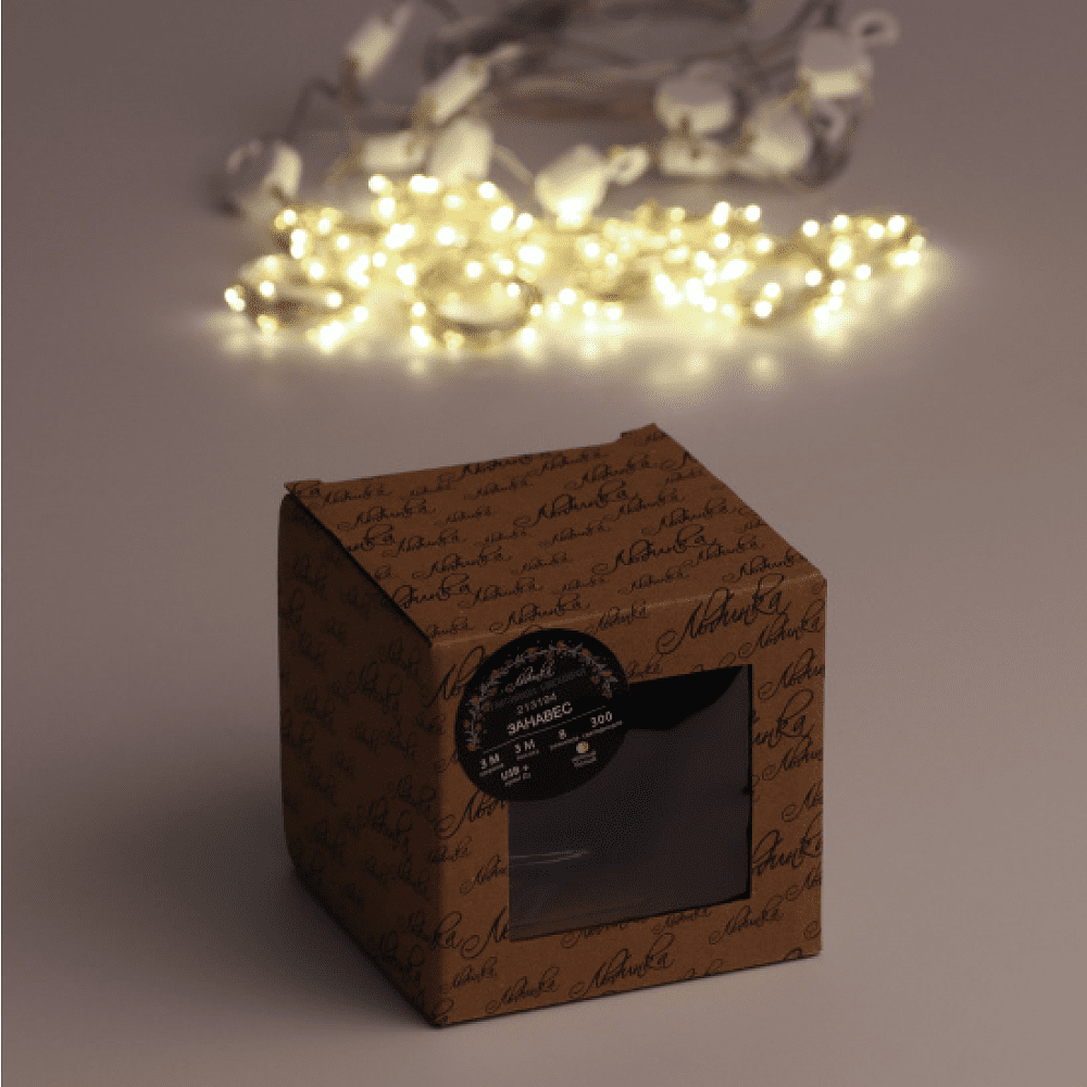 Гирлянда электрическая LED "Занавес. Роса", тепло-белый - 2