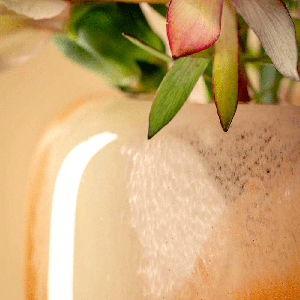 Ваза стеклянная "Cipria", 11 см, оранжевый, кремовый - 5