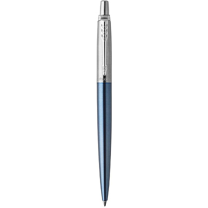 Ручка шариковая автоматическая "Jotter Core K63 Waterloo Blue CT", 1,0 мм, сине-голубой, серебристый, стерж. синий - 3