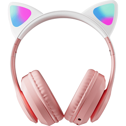 Наушники  беспроводные Miru "CAT EP-W10", Bluetooth, розовый 