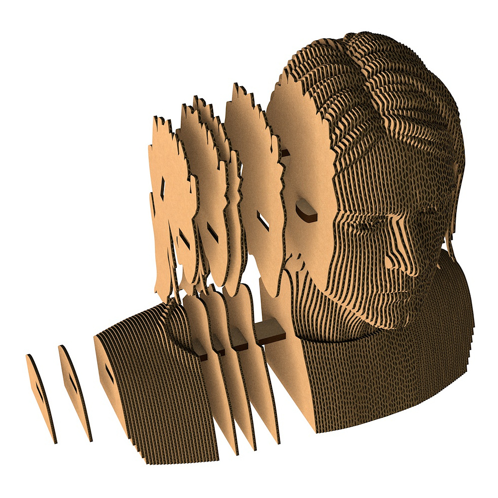 Пазл картонный 3D "Бюст Курт Кобейн" - 4