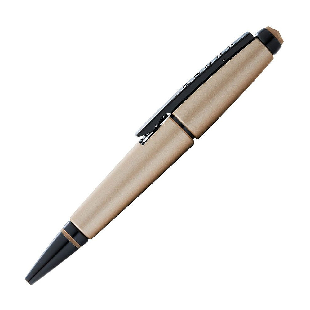 Ручка-роллер "Cross Edge Matte Hazelnut Lacquer", 0.7 мм, матовый шапань, черный, стерж. черный - 4