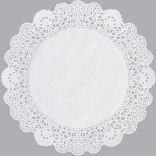 Салфетки бумажные ажурные AVIORA, d=16 см, белый, 250 шт