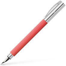 Ручка перьевая "Ambition Op Art Flamingo", M, коралловый, патрон черный