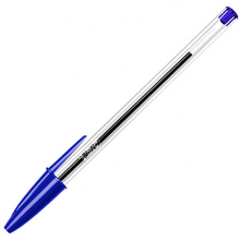 Ручка шариковая "Bic Cristal Original", 0.32 мм, прозрачный, стерж. cиний