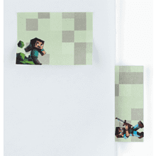 Бумага для заметок на клейкой основе "Майнкрафт", 180x70 мм, 30 листов, коричневый, зеленый