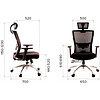 Кресло для руководителя EVERPROF "Polo", ткань, сетка, металл, черный - 4
