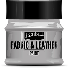 Краска для текстиля "Pentart Fabric & Leather paint", 50 мл, серебро