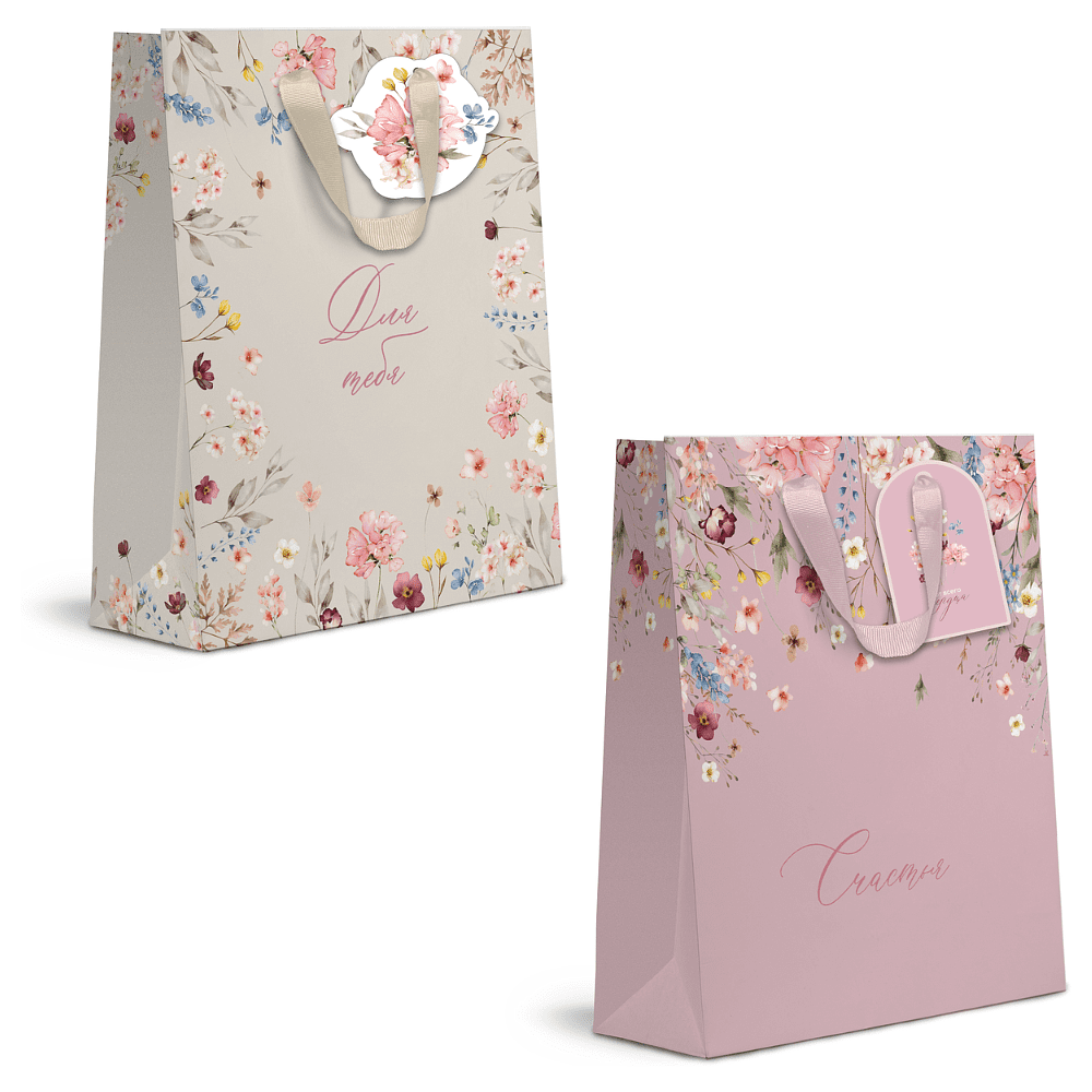 Пакет бумажный подарочный "Italy Garden LVS", 25.5х31.5х11 см, ассорти