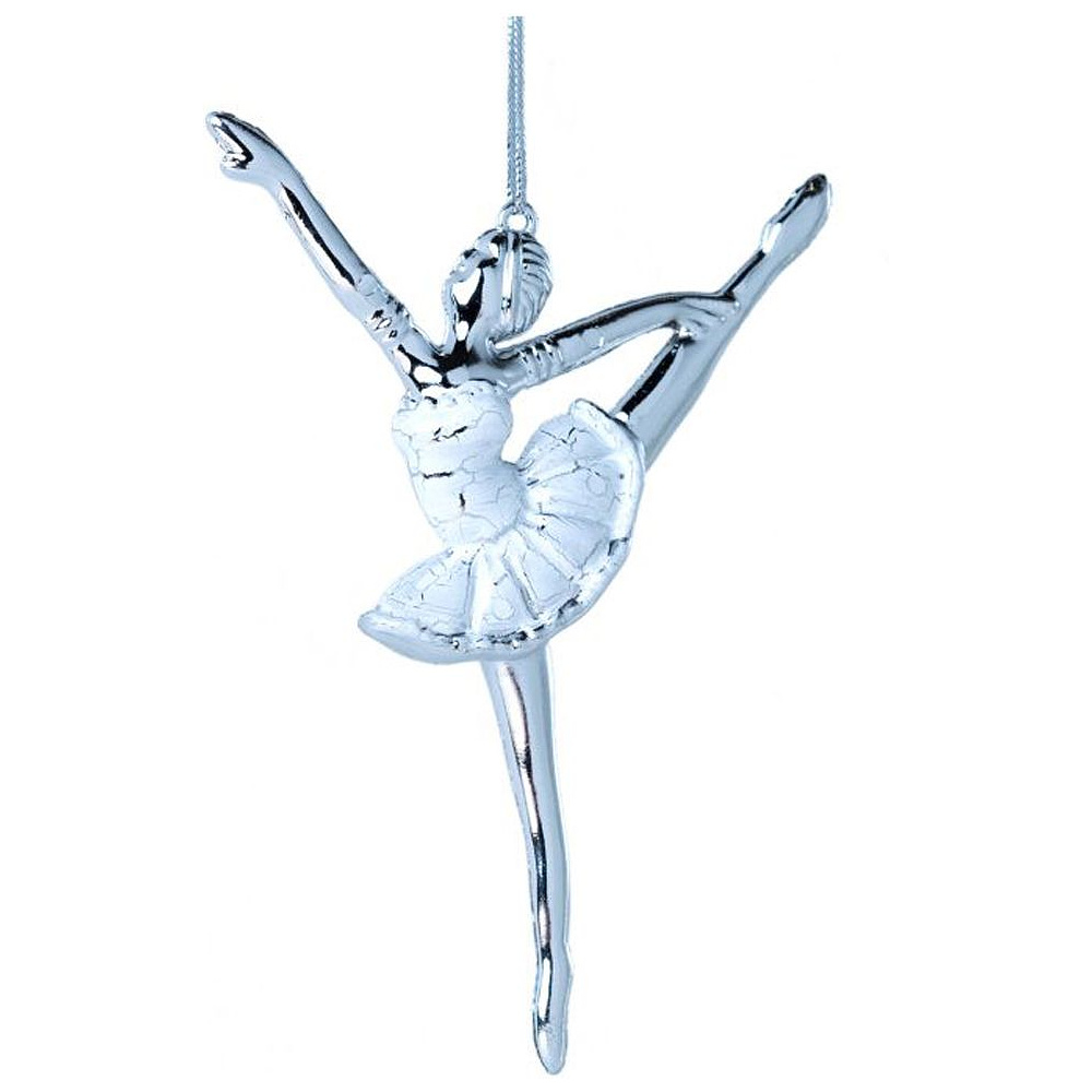 Украшение новогоднее "Балерина в серебре", прозрачный, серебристый