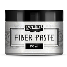 Текстурная паста "Pentart Fiber paste", 150 мл, белый