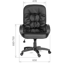 Кресло для руководителя "Chairman 416", экокожа, пластик, черный