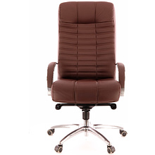 Кресло для руководителя Everprof "Atlant AL", натуральная кожа, металл, коричневый