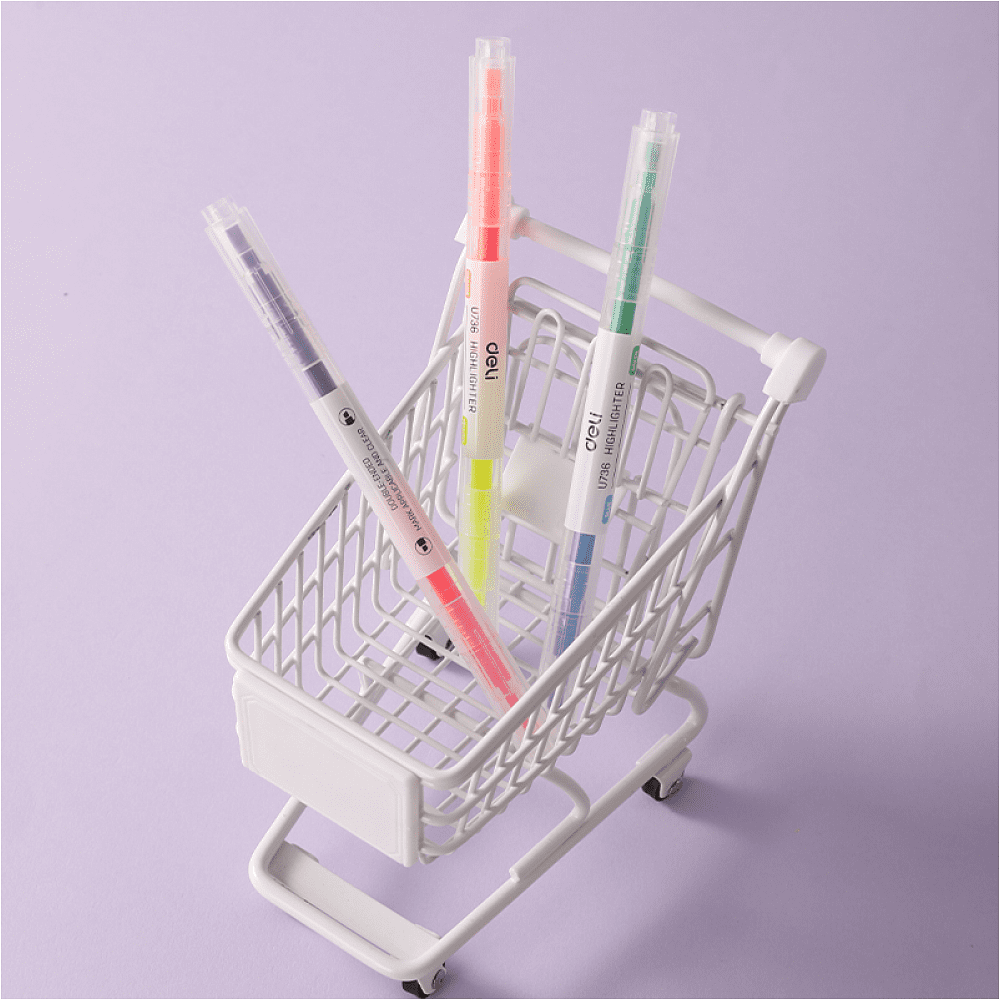 Набор маркеров текстовых "Double ended", 3 шт, ассорти - 3