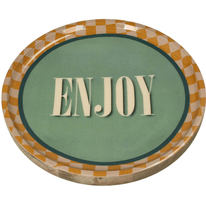 Тарелка деревянная "Enjoy", 25х25х2.5 см, разноцветный