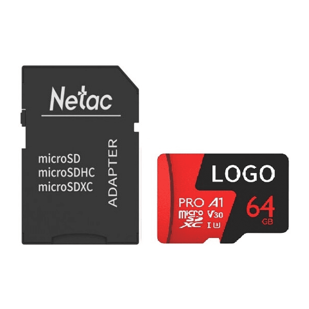 Карта памяти Netac MicroSDXC 64GB V30/A1/C10 P500 Extreme Pro с адаптером
