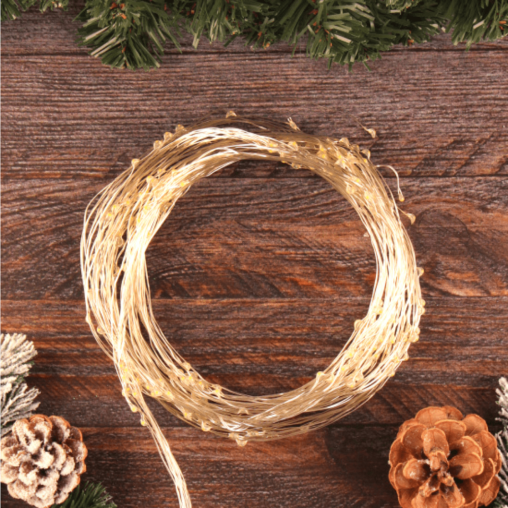 Гирлянда электрическая LED "Занавес. Роса", тепло-белый - 4