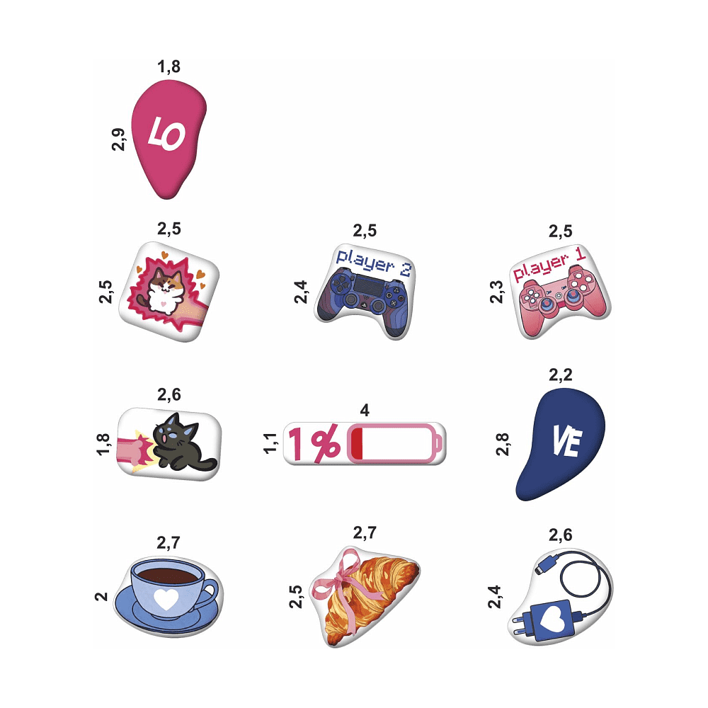 Набор наклеек объемных "Парные", А6, 1 лист, 10 шт - 2