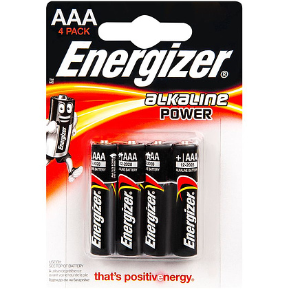 Батарейки алкалиновые Energizer "AAA/LR03", 4 шт.