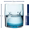 Стакан стеклянный "Vesuvio", 300 мл, прозрачный синий - 2
