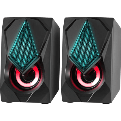 Акустическая система Defender Solar 1, 6 Вт, USB, подсветка, черный