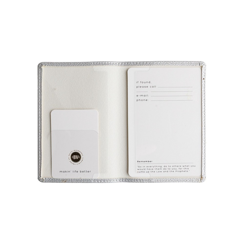 Обложка для паспорта "Серебро", кожзам - 4