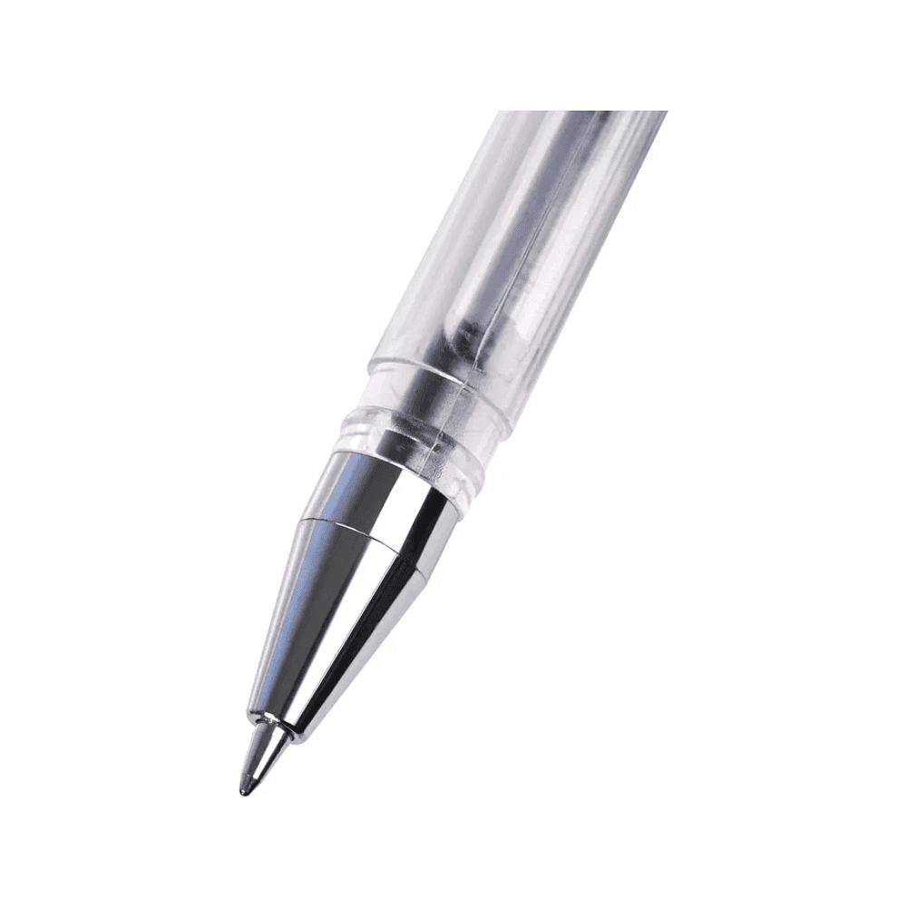 Ручка гелевая "Office Products", 0.5 мм, прозрачный, стерж. черный - 3