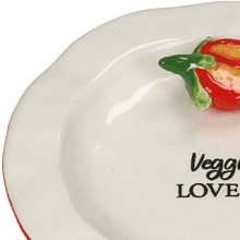 Тарелка фарфоровая "Tomato", 15.4х15.4 см, белый