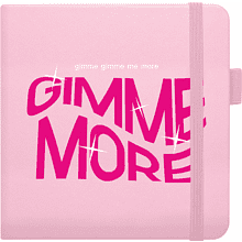 Скетчбук "Gimme more", 12x12 см, 140 г/м2, 80 листов, розовый