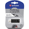 USB-накопитель "PinStripe Store 'n' Go", 64 гб, usb 3.2, черный - 6