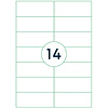 Самоклеящиеся этикетки универсальные "Rillprint", 105x42.4 мм, 100 листов, 14 шт, белый - 2
