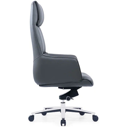 Кресло компьютерное SitZone CH-500A, кожа, алюминий, черный - 3