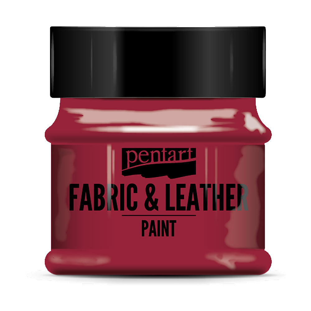 Краска для текстиля "Pentart Fabric & Leather paint", 50 мл, красный