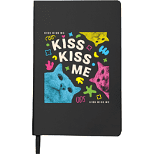 Блокнот "Simply Firm. Кiss kiss me", А5, 96 листов, линованный, черный