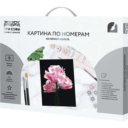 Картина по номерам "Розовые цветы"