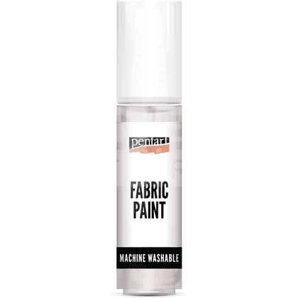 Краски для текстиля "Pentart Fabric paint metallic", жемчужно-белый, банка