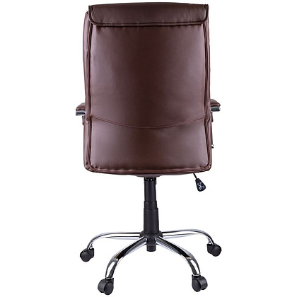 Кресло для руководителя Helmi "HL-E03 Accept", экокожа, металл, коричневый - 4