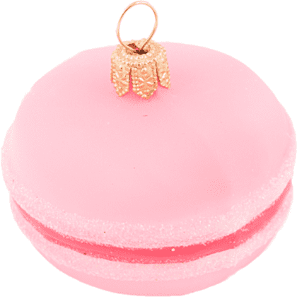 Украшение елочное "Macarons", 5 см, стекло, розовый