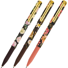 Ручка шариковая "PrimeWrite. Flora. Black night", 0.7 мм., пластиковая, масло, ассорти, синий