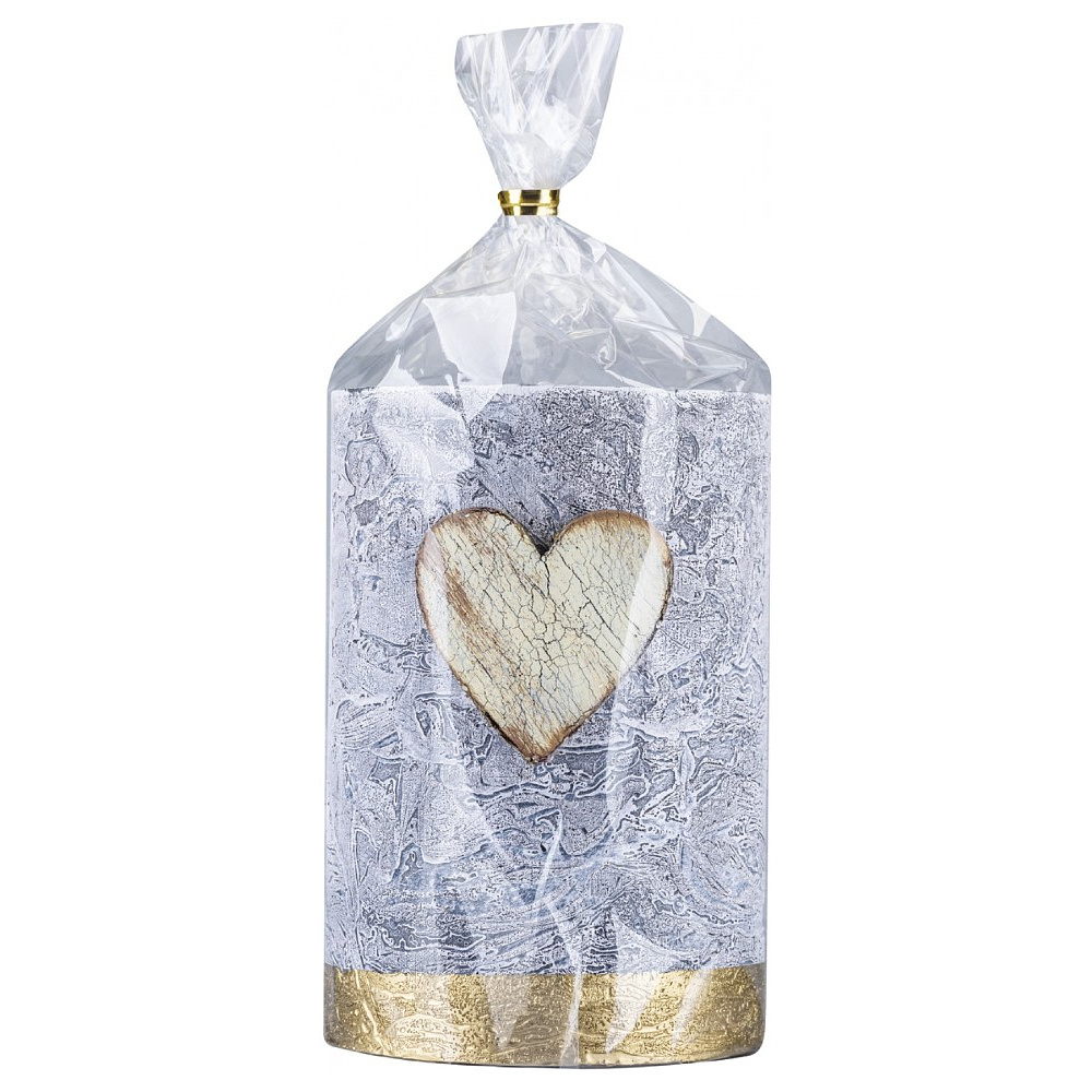 Свеча декоративная "Цилиндр Donau Home Golden Heart", 70х70х100 мм, графит - 2