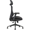 Кресло для руководителя EVOLUTION "OFFICE COMFORT", ткань, сетка, пластик, черный - 8