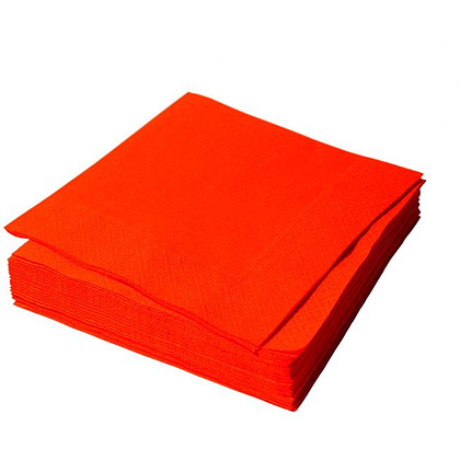 Салфетки бумажные "Бик-пак", 200 шт, 33x33 см, красный