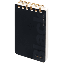 Блокнот "Black", В6, 100 листов, линейка, спираль сверху, черный