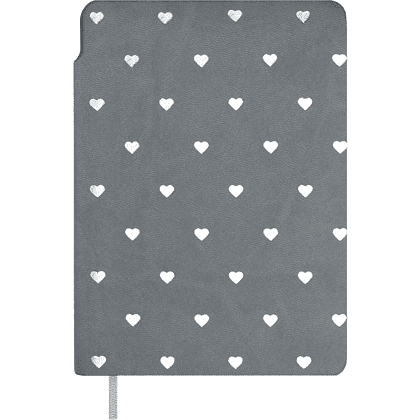 Книга записная "Замша", А6, 96 листов, линейка, серый