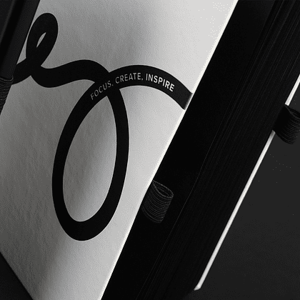 Блокнот "Doodle black and white", А5, 96 листов, белый, срез черный - 4