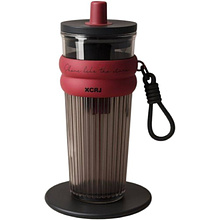 Кружка термическая "Тамблер Heat", 750 мл., пластик, черный, красный