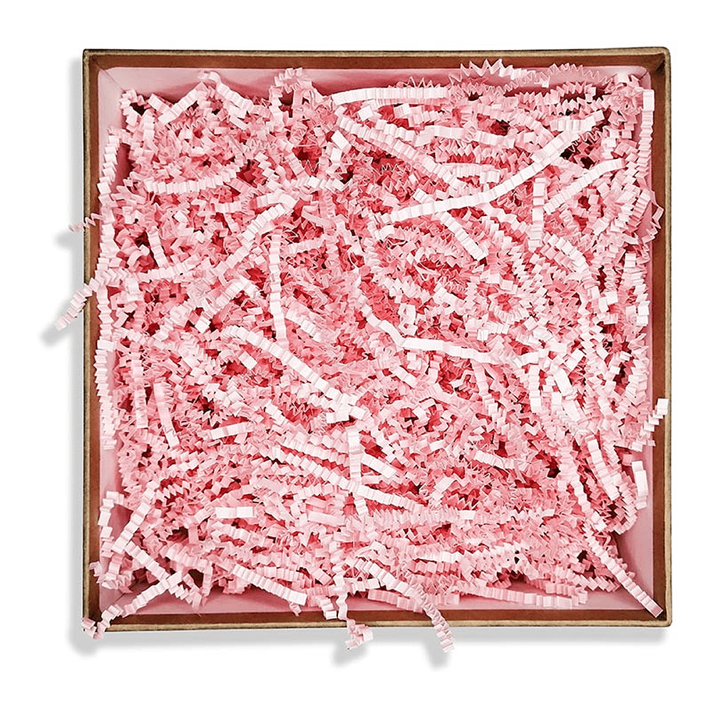 Наполнитель бумажный, гофрированный, 3 мм, 50 г, розовый