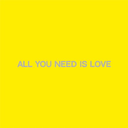 Термокружка "All you need is love", soft touch, желтый - 2