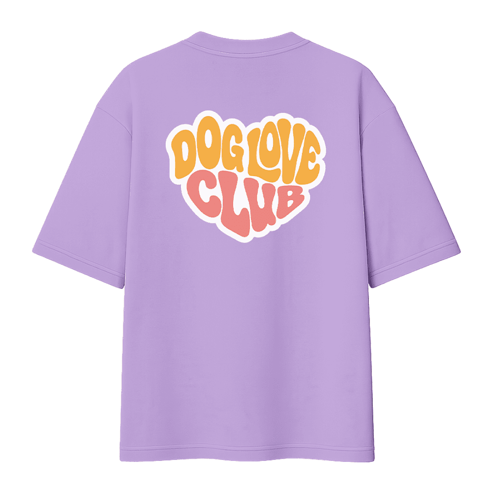 Футболка унисекс "Лабрадор. Dog love club", XS-S, хлопок, оверсайз, лавандовый - 2